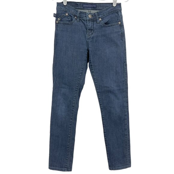 Rock & Republic Women's Low Rise Skinny Stretch Blue Denim Jeans Size 2 (27x28) - Picture 1 of 8